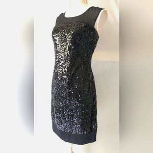 MaxandCleo - Midnight Black Sequin Dress - Sequins & Sheer - 4